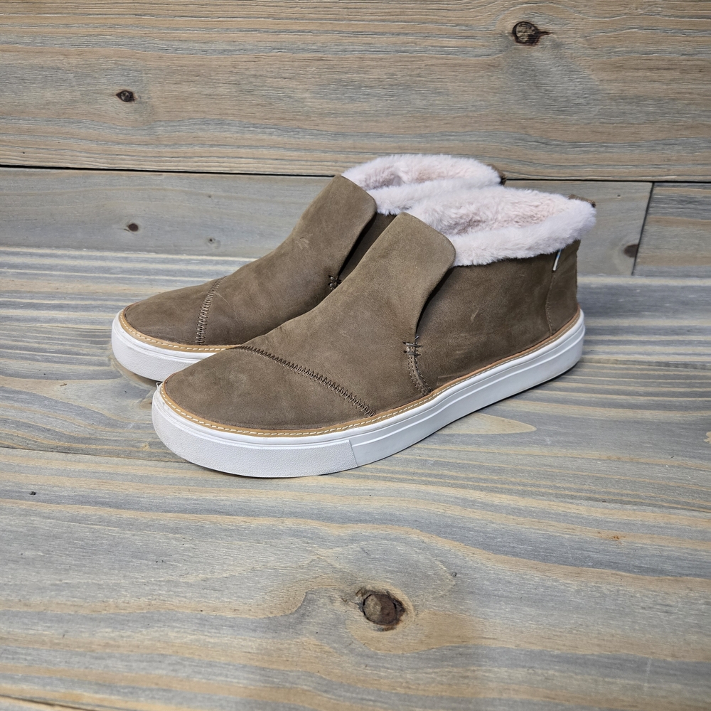 Toms Women's Tan Ankle Booties with White Sole